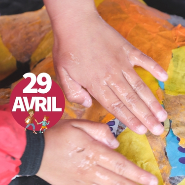 Atelier papier mâché avec Michel Brassac