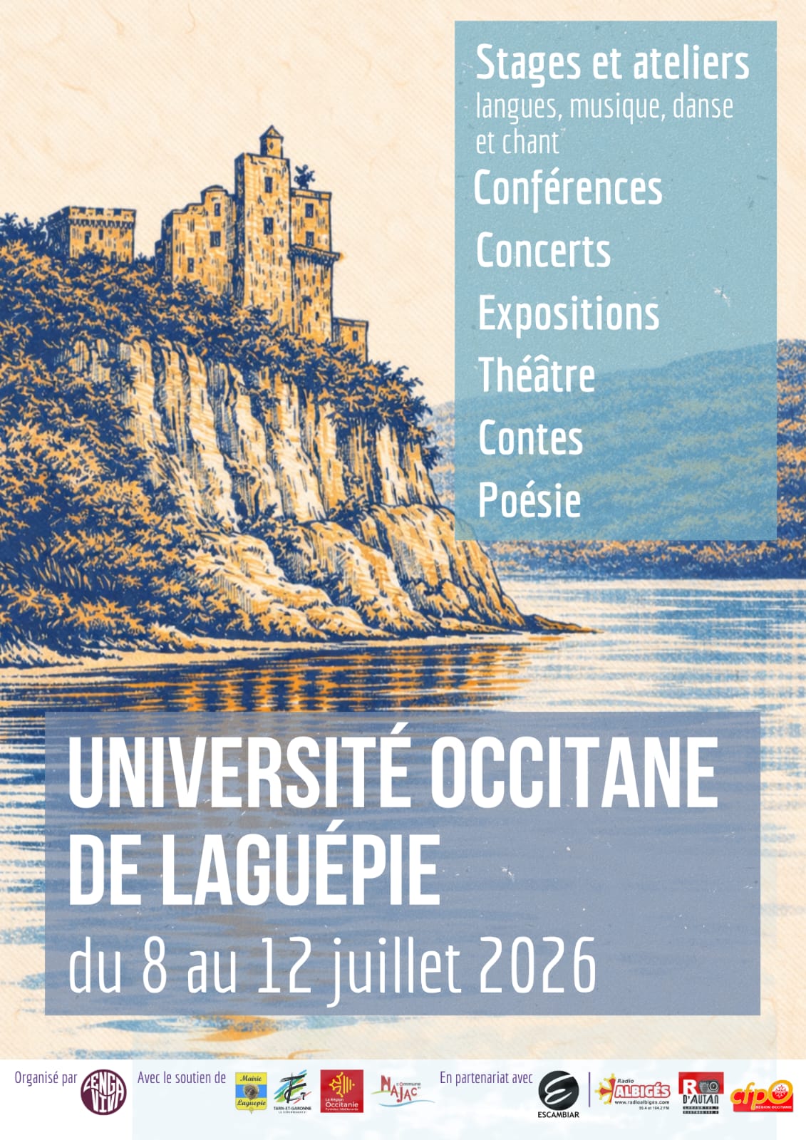 "Journée de la Mémoire Occitane à Najac – Université d'été Lenga Viva, contes occitans et concert Gric de Prat, Maison du Gouverneur"